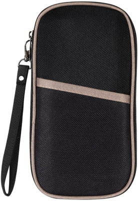 KAVRIXA Men & Women Travel Black, Grey Artificial Leather Document Holder(9 Card Slots)