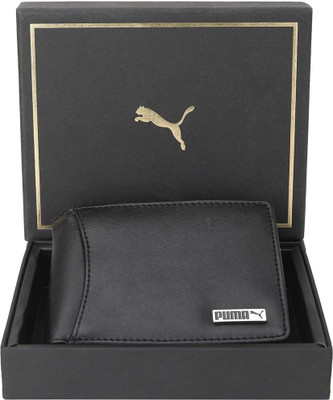 PUMA Men & Women Casual Black Artificial Leather Wallet(6 Card Slots)