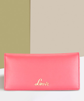 LAVIE Women Casual Pink Artificial Leather Wallet(12 Card Slots)