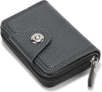 BE DIVINE Men & Women Casual Black Artificial Leather Card Holder(15 Card Slots)