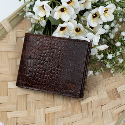 Rich Born Men Trendy Brown Genuine Leather Wallet(5 Card Slots)