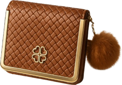 bycaddie Women Casual, Ethnic, Evening/Party, Formal, Trendy, Travel Brown Artificial Leather Wallet(7 Card Slots)