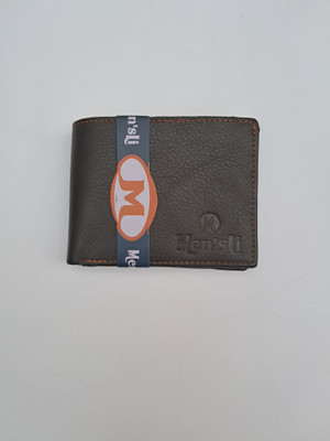 Genescribe Men Brown Genuine Leather Wallet(3 Card Slots)
