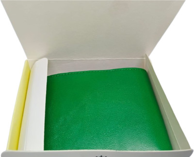 BUFFHIDE Men Green Genuine Leather Wallet(8 Card Slots)