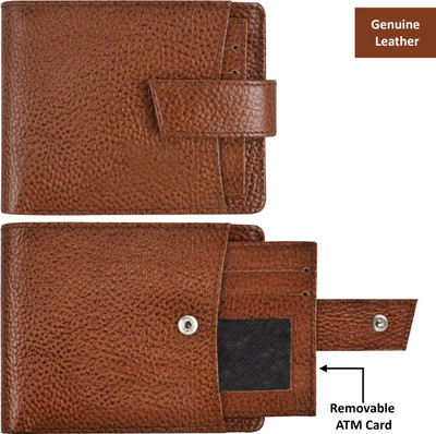 Karma Focus Men Brown Genuine Leather Wallet(6 Card Slots)
