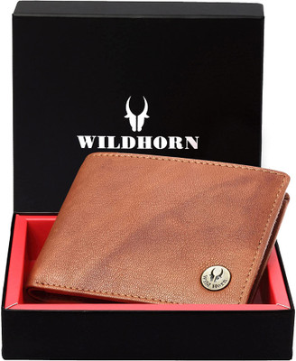 WILDHORN Men Casual Tan Genuine Leather Wallet(5 Card Slots)