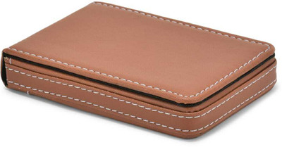 LOOPA Men Formal Brown Artificial Leather Card Holder(6 Card Slots)