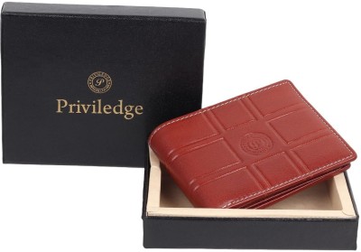 PRIVILEDGE Men Casual, Ethnic, Evening/Party, Travel Tan Genuine Leather Wallet(6 Card Slots)