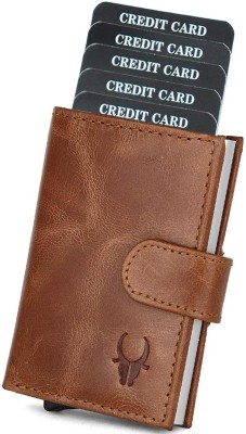 WILDHORN Men Tan Genuine Leather Card Holder(8 Card Slots)