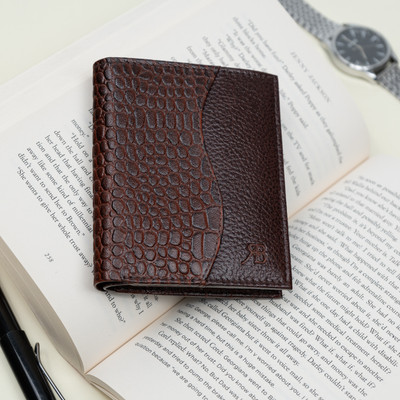 Rich Born Men Evening/Party Brown Genuine Leather Wallet(7 Card Slots)