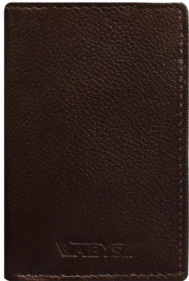 ABYS Genuine Leather 4 Slots Card Holder RFID Blocking Wallets for Men and Women 4 Card Holder(Set of 1, Brown)