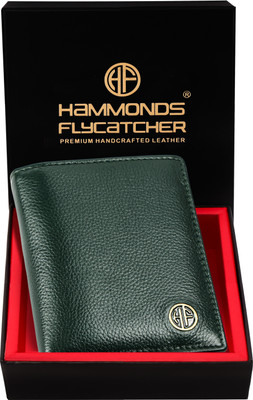 Hammonds Flycatcher Men Casual, Formal, Evening/Party, Travel, Trendy Green Genuine Leather Wallet(7 Card Slots)