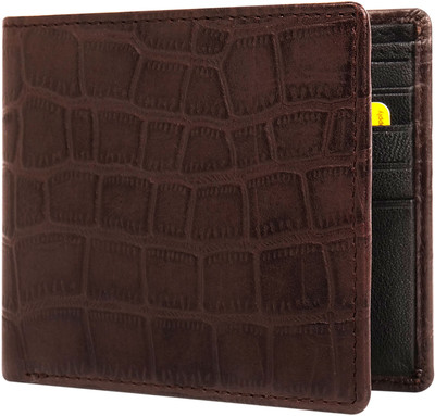 Zoom Shoes Men Formal Brown Genuine Leather Wallet(8 Card Slots)