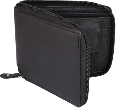 Fabacle Men Casual, Trendy Black Artificial Leather Wallet(5 Card Slots)