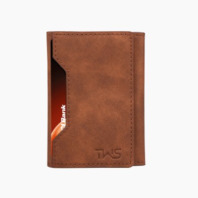 thewalletstore Men & Women Casual Tan Artificial Leather Card Holder(5 Card Slots)