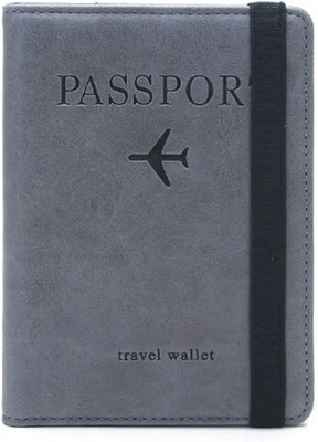 Almond Men & Women Casual, Ethnic, Evening/Party, Formal, Travel, Trendy Grey Genuine Leather Document Holder(7 Card Slots)