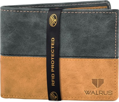 Walrus Men Casual Black Artificial Leather Wallet(5 Card Slots)