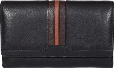 Leatherman Fashion Women Casual, Formal, Travel, Evening/Party Black Genuine Leather Wallet(11 Card Slots)