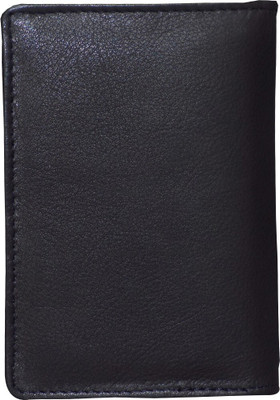 Kan Men Black Genuine Leather Card Holder(6 Card Slots)
