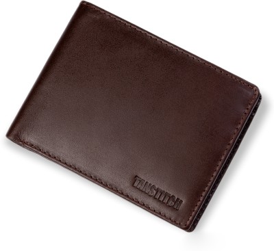 TANSTITCH Men Casual Maroon Genuine Leather Wallet(8 Card Slots)