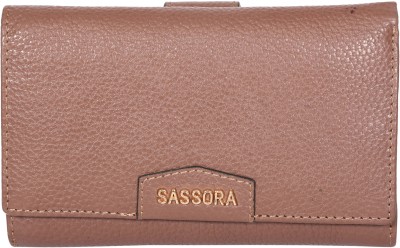 Sassora Women Casual, Travel Brown Genuine Leather Wallet(18 Card Slots)