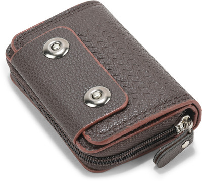 BE DIVINE Men & Women Casual Brown Artificial Leather Card Holder(15 Card Slots)