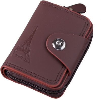 watchstar Men & Women Casual, Formal Brown Genuine Leather Card Holder(11 Card Slots)