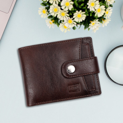 CASSETTE Men Evening/Party, Trendy Brown Genuine Leather Wallet(6 Card Slots)