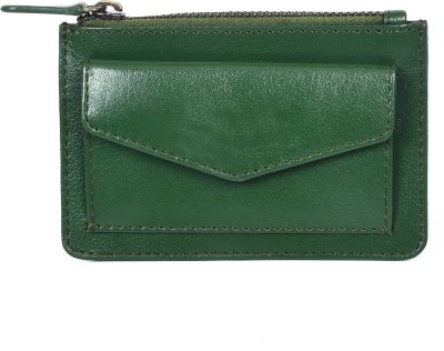 Leatherman Fashion Men & Women Casual, Formal Green Genuine Leather Card Holder(4 Card Slots)