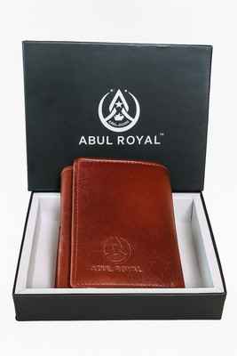 abul royal Men Casual Brown Genuine Leather Wallet(10 Card Slots)