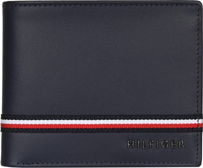 TOMMY HILFIGER Men Casual Blue Genuine Leather Wallet(4 Card Slots)