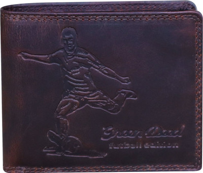 Calfnero Men Brown Genuine Leather Wallet(6 Card Slots)