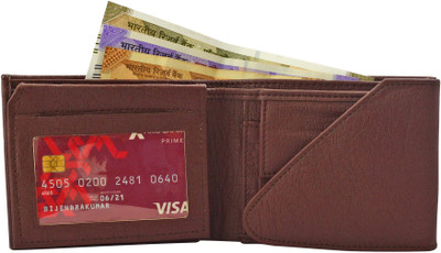 HENEDA Men Formal Brown Artificial Leather Wallet(5 Card Slots)