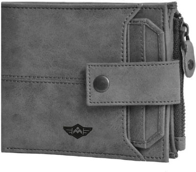 METRONAUT Men Casual Grey Artificial Leather Wallet(8 Card Slots)