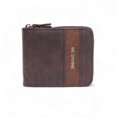BE DIVINE Men Casual, Formal, Travel, Trendy Brown Artificial Leather Wallet(6 Card Slots)
