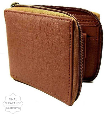 Designer Bugs Men Tan Artificial Leather Wallet(3 Card Slots)