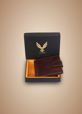 Kavod Lifestyle Men Casual Brown Genuine Leather Wallet(4 Card Slots)