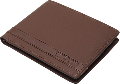WROGN Men Casual Brown Genuine Leather Wallet(4 Card Slots)