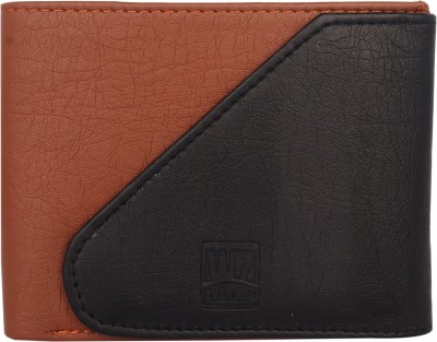 WENZEST Men & Women Tan, Black Artificial Leather Wallet(6 Card Slots)