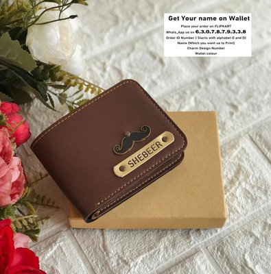 NavyaArts Men Casual, Ethnic, Evening/Party, Formal, Travel, Trendy Brown Artificial Leather, Genuine Leather Wallet(5 Card Slots)