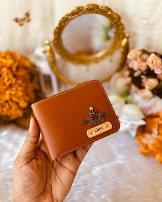 Navya Royal Art Men Casual, Ethnic, Evening/Party, Formal, Travel, Trendy Tan Artificial Leather, Genuine Leather Wallet(5 Card Slots)