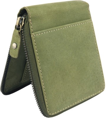 DENNY BLACQ Men Green Genuine Leather Wallet(2 Card Slots)