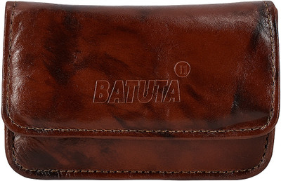 BATUTA HUB Women Tan Genuine Leather Money Clip(1 Card Slot)