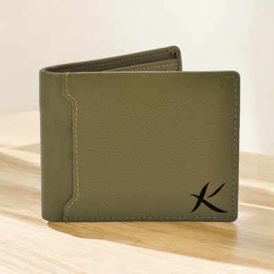 Kastner Men Formal Green Genuine Leather Wallet(9 Card Slots)