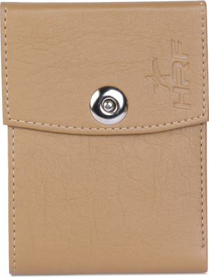 IXORA Men Casual Beige Genuine Leather Money Clip(6 Card Slots)