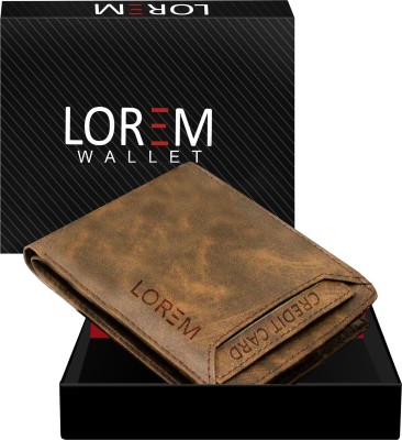 LOREM Men Casual, Evening/Party, Formal, Travel, Trendy Khaki Artificial Leather Wallet(5 Card Slots)