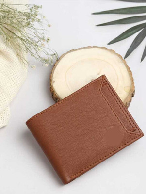 HRFSTAR Men Trendy Tan Artificial Leather Wallet(6 Card Slots)