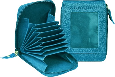 ABYS Men & Women Casual, Formal, Trendy Blue Genuine Leather Card Holder(7 Card Slots)