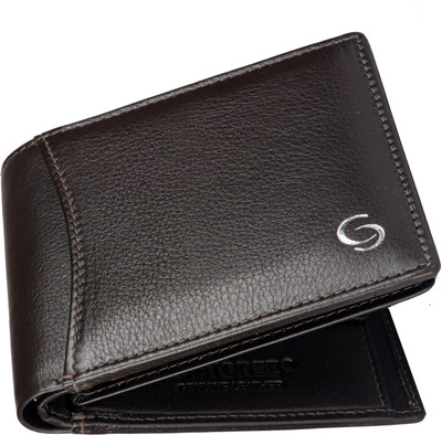 GETOREE Men Casual Brown Genuine Leather Wallet(8 Card Slots)