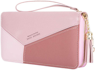 gustave Women Trendy Pink Artificial Leather Wallet(10 Card Slots)